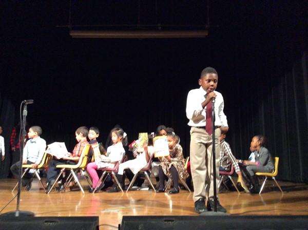 First Grade Skit with Student Speaker